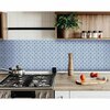 Homeroots 8 x 8 in. Blue Micro Peel & Stick Removable Tiles 400129